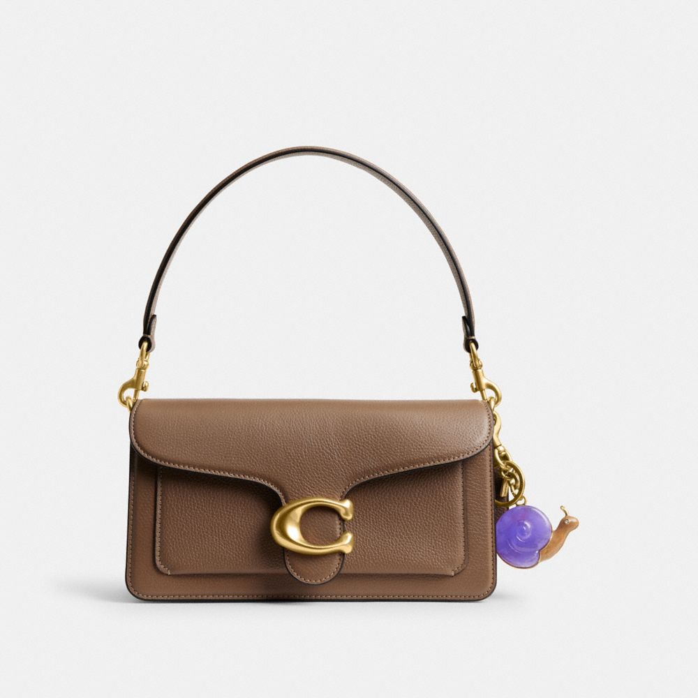 Coach Snail Bag Charm In Brass/purple Multi