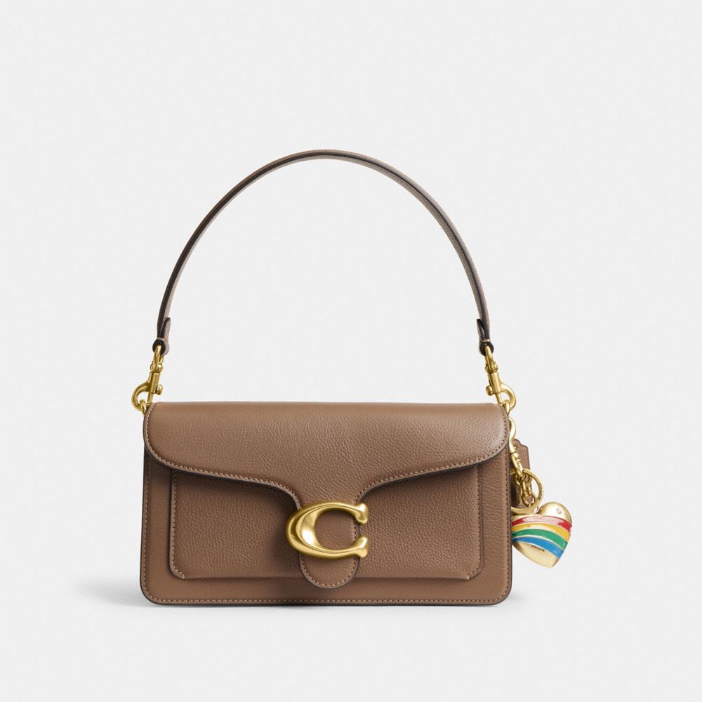 Coach Heart Bag Charm In Brass/multi