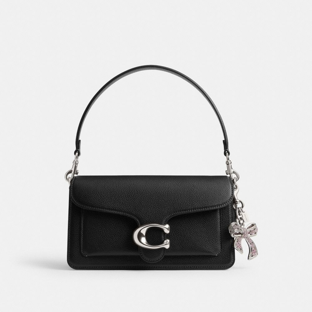 Coach Bow Bag Charm In Silver/purple