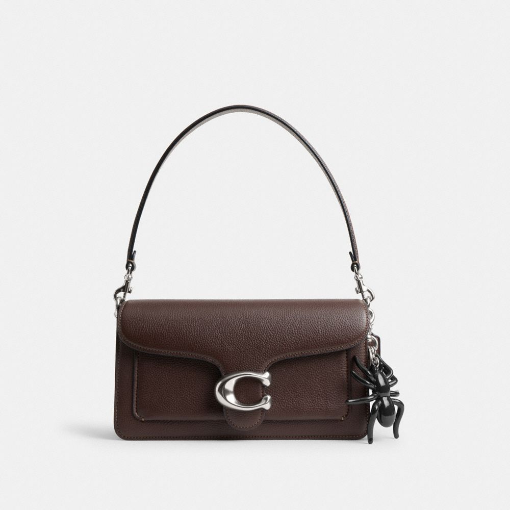 Shop Coach Spider Bag Charm In Silver/black