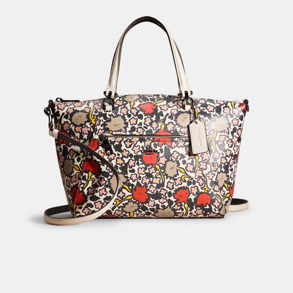 COACH Restored Prairie Satchel With Floral Print