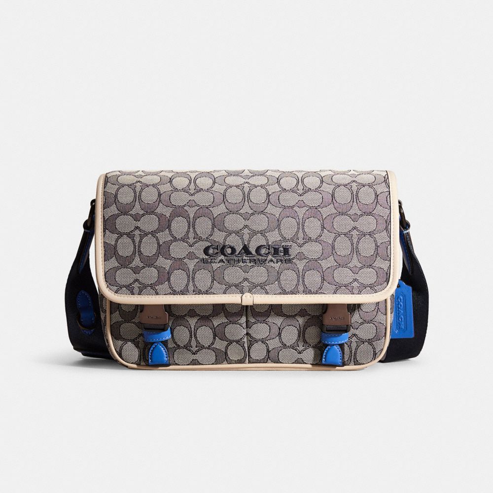 COACH® | Restored League Messenger Bag In Signature Jacquard