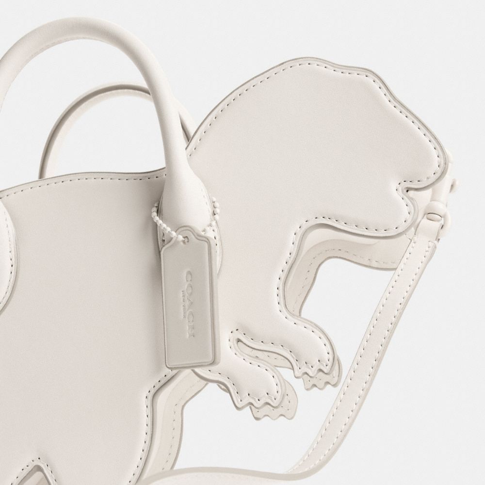 Shop Coach Rexy Bag In Regenerative Leather In Silver/chalk