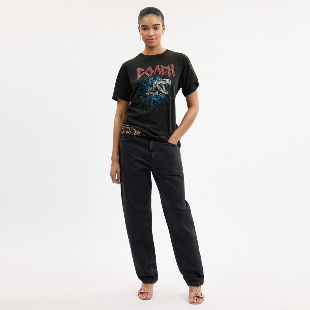 COACH®,Signature Skeleton Rexy T Shirt,Black,Scale View