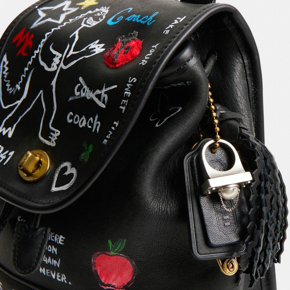 Vintage COACH #9087 Black Leather 