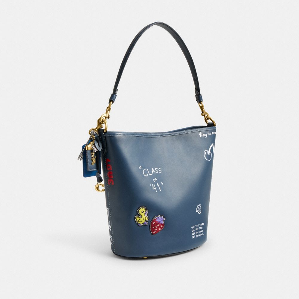 COACH®,Upcrafted Dakota Bucket Bag,,Angle View