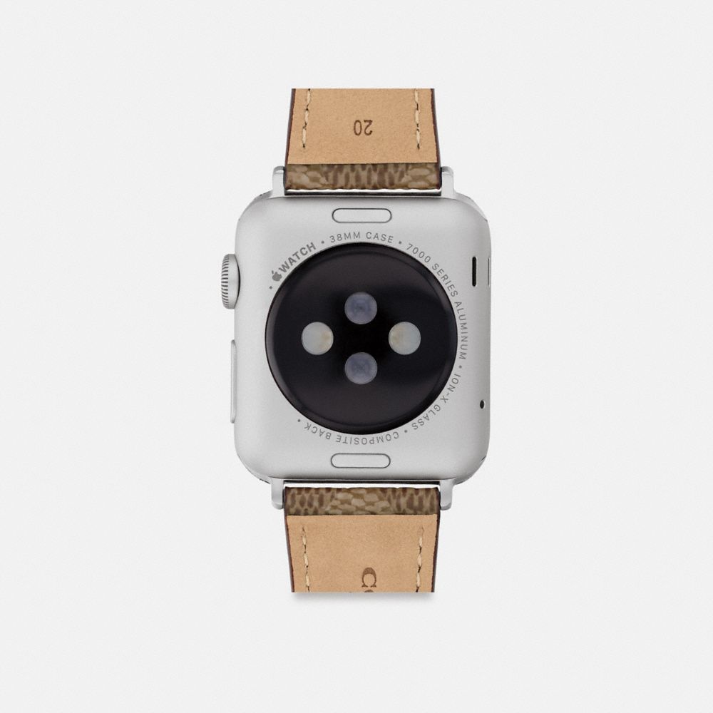 COACH®,Apple Watch® Strap, 38 Mm, 40 Mm And 41 Mm,Brown,Back View