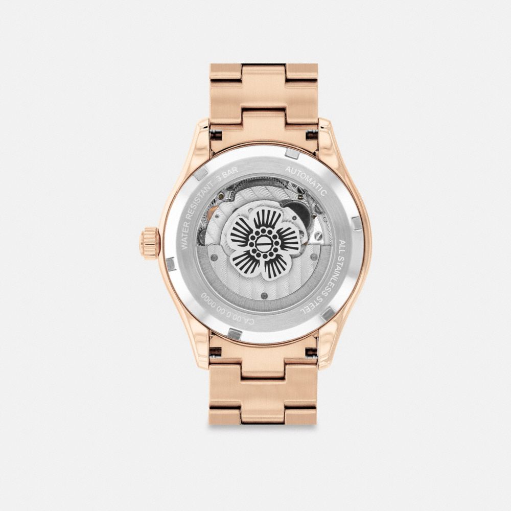 COACH®,Brooks Automatic Watch, 38 Mm,,Back View