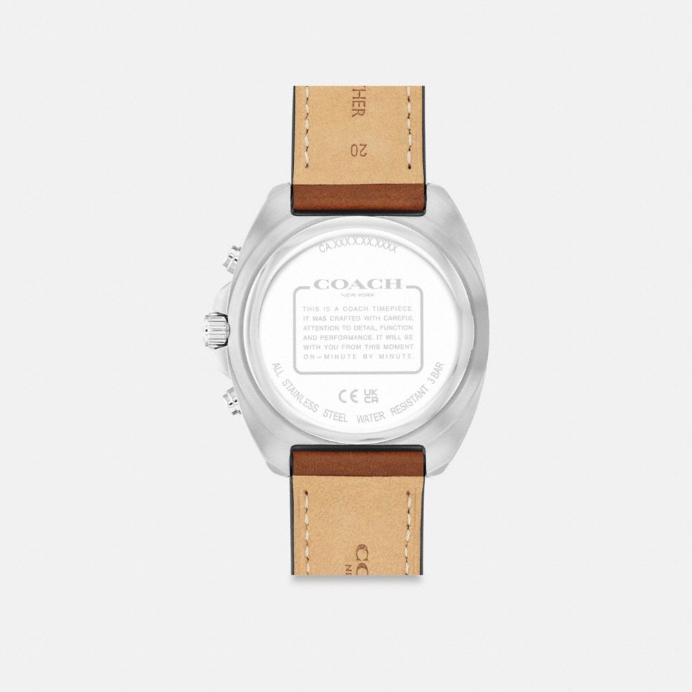 COACH®,Charter Chronograph Watch, 39 Mm,,Back View