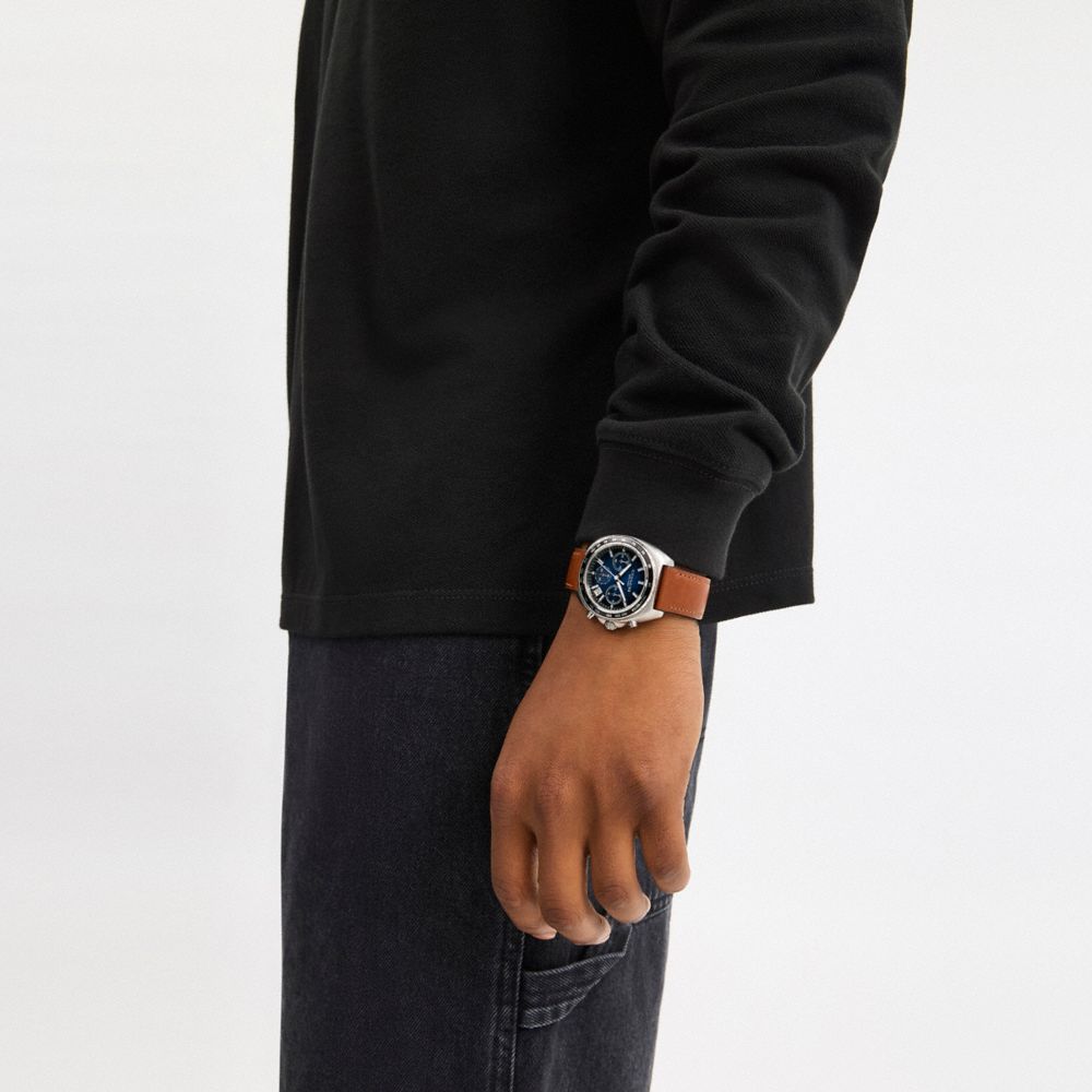 Coach Charter Chronograph Watch, 39mm In Brown