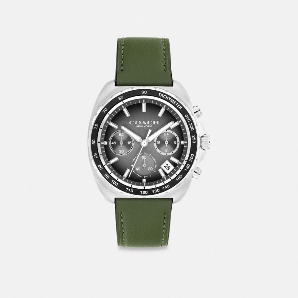 Coach Charter Chronograph Watch, 39mm In Green