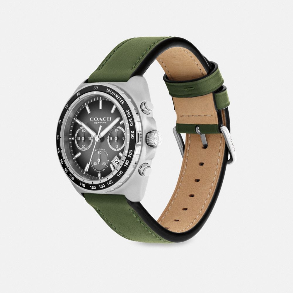 COACH®,Charter Chronograph Watch, 39 Mm,,Angle View