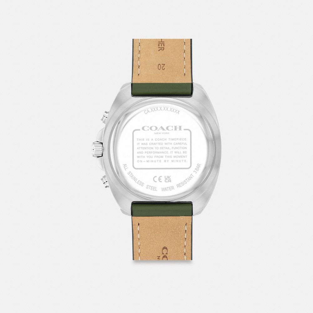 COACH®,Charter Chronograph Watch, 39 Mm,,Back View