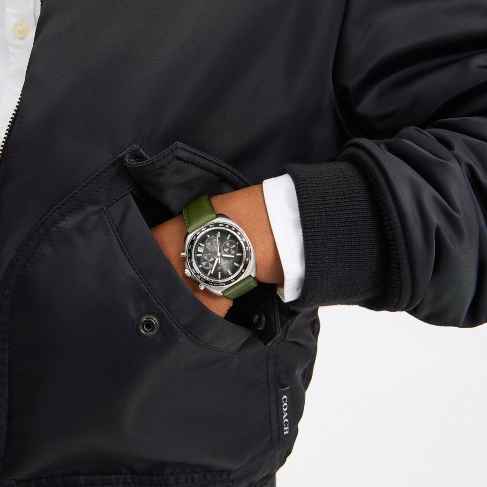 Coach Charter Chronograph Watch, 39mm In Green
