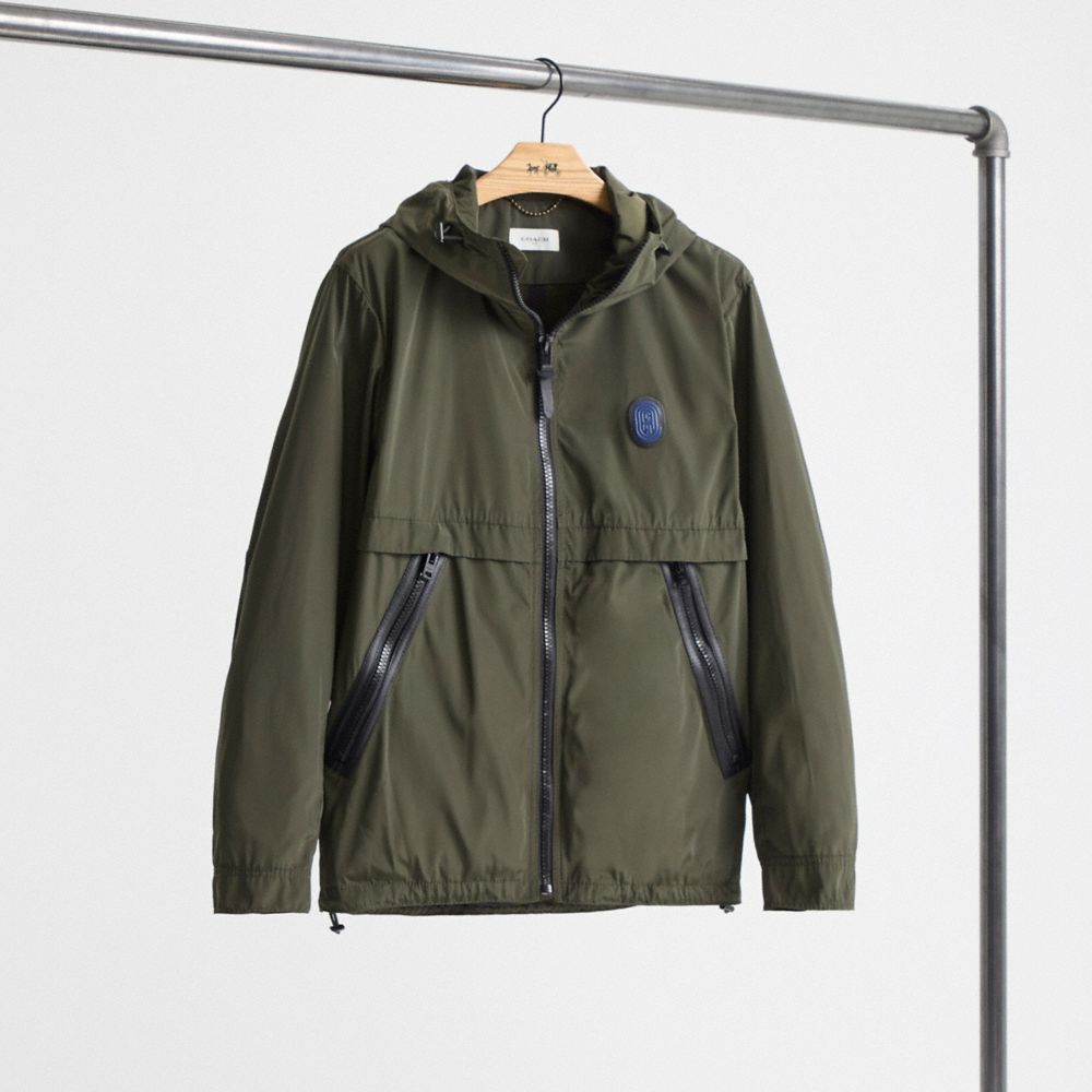 Coach Restored Full Zip Windbreaker In Spruce