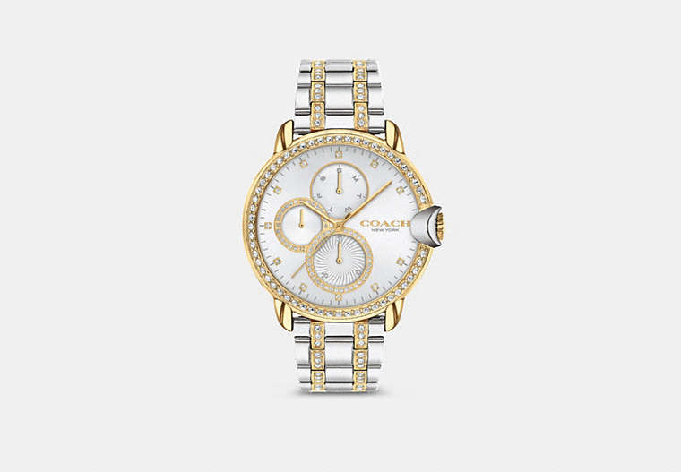 COACH®,ARDEN WATCH, 38MM,Two Tone,Front View