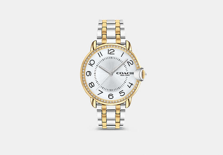 COACH®,ARDEN WATCH, 36MM,Metal,Two Tone,Front View