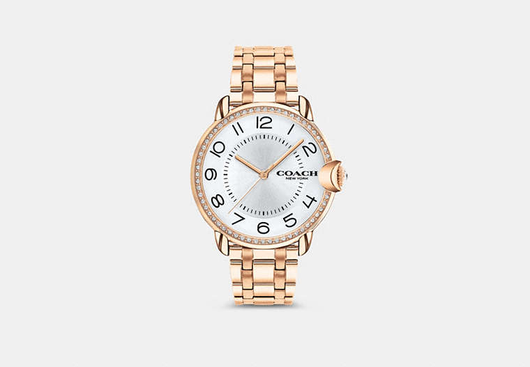 COACH®,ARDEN WATCH, 36MM,Rose Gold,Front View