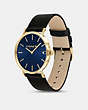 COACH®,CHARLES WATCH, 36MM,Navy,Angle View