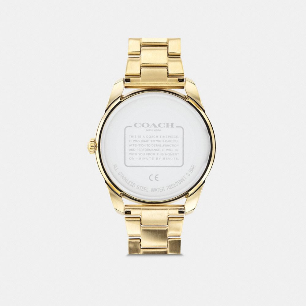 COACH®,MONTRE PRESTON, 36MM,Or,Back View