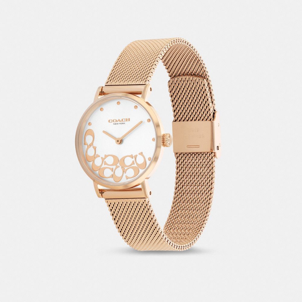 COACH®,PERRY WATCH, 36MM,Rose Gold,Angle View