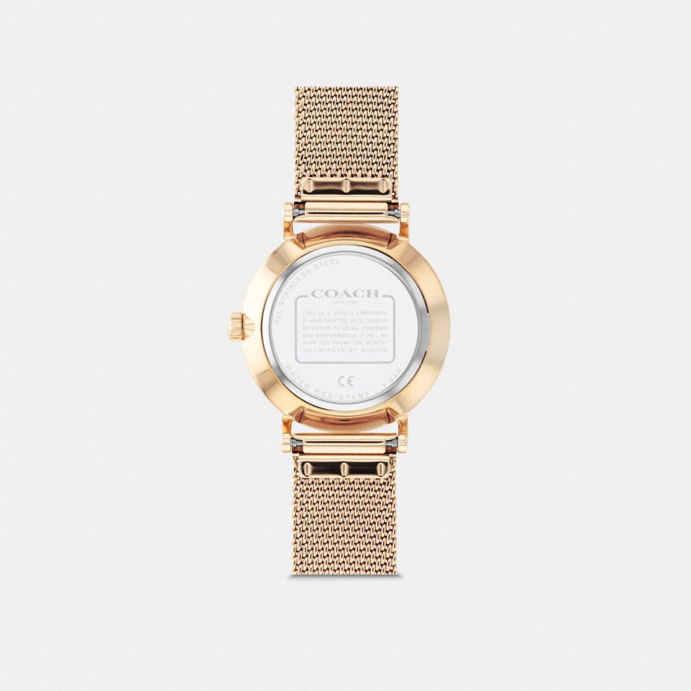 COACH®,PERRY WATCH, 36MM,Rose Gold,Back View