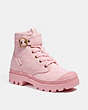COACH®,TROOPER MID TOP BOOT,Signature Coated Canvas,Crystal Rose,Front View
