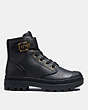 COACH®,TROOPER MID TOP BOOT,Leather,Black,Angle View