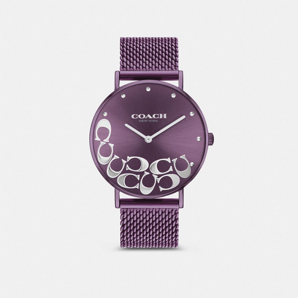 Coach purple watch sale