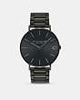 COACH®,CHARLES WATCH, 41MM,Black,Front View