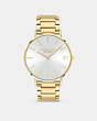 COACH®,CHARLES WATCH, 41MM,Gold,Front View