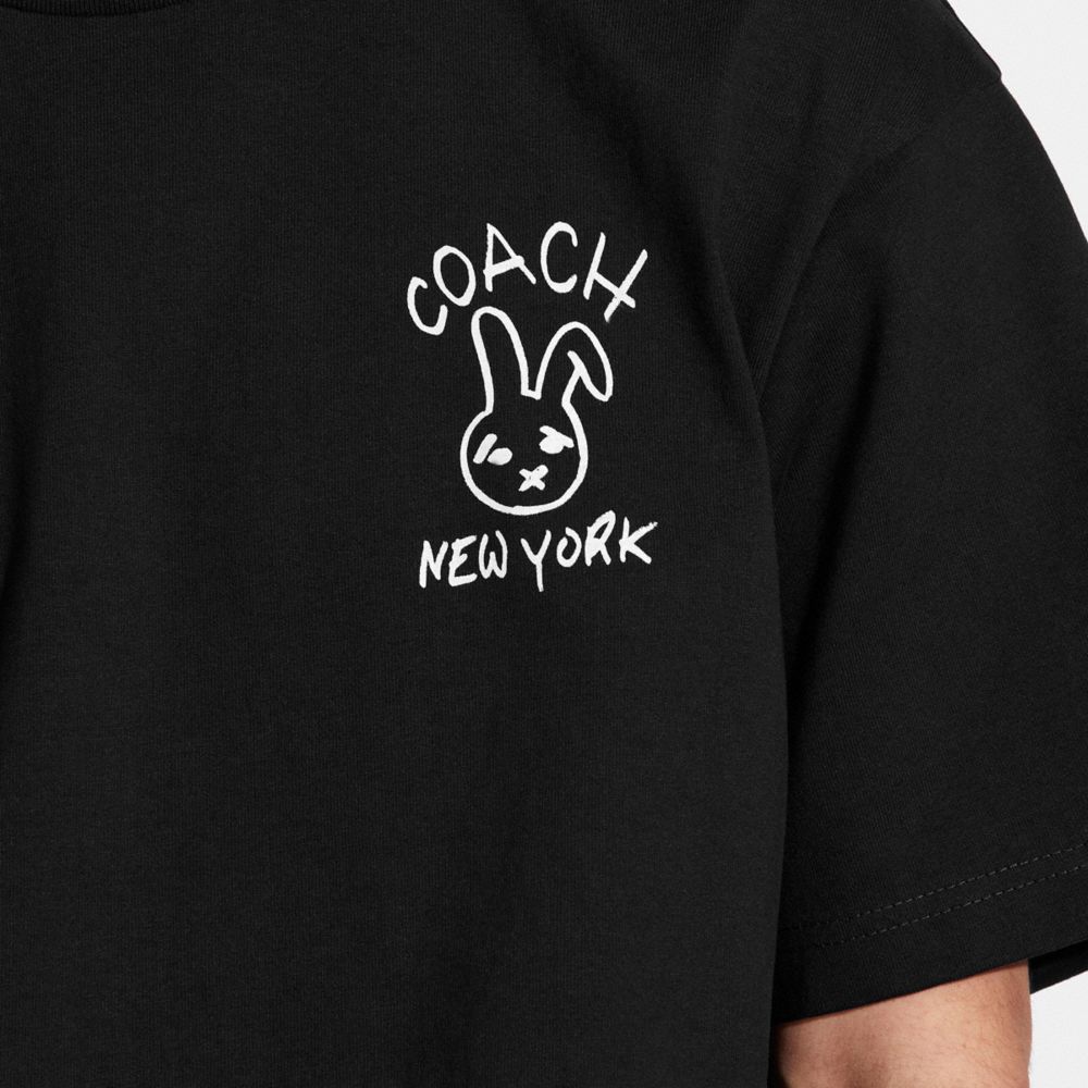 Coach Bunny T Shirt In Organic Cotton