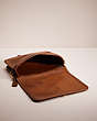 COACH®,VINTAGE LARGE SADDLE POUCH,Leather,Tan,Inside View,Top View