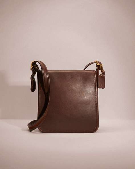 COACH®,VINTAGE LEGACY STUDIO FLAP BAG,Smooth Leather,Brass/Brown,Front View