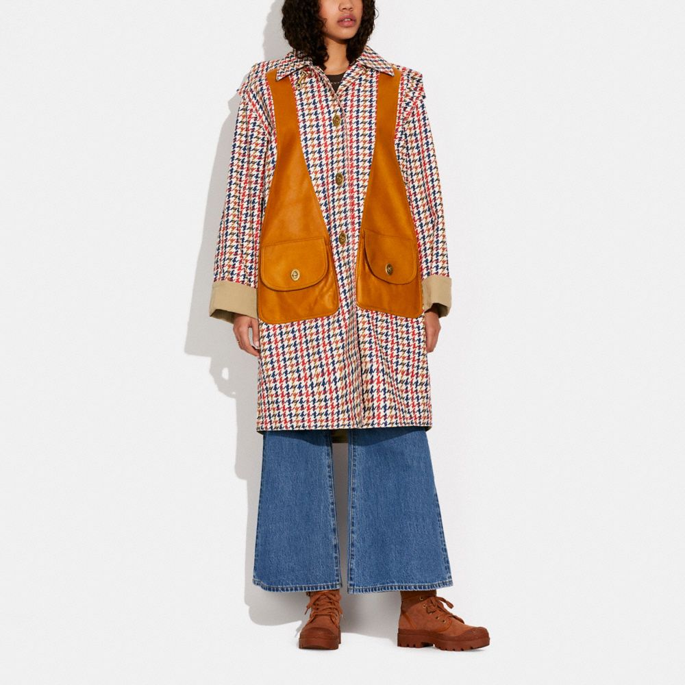 COACH®,ボニー カシン プラッド コーテッド キャンバス コート オーガニック コットン,