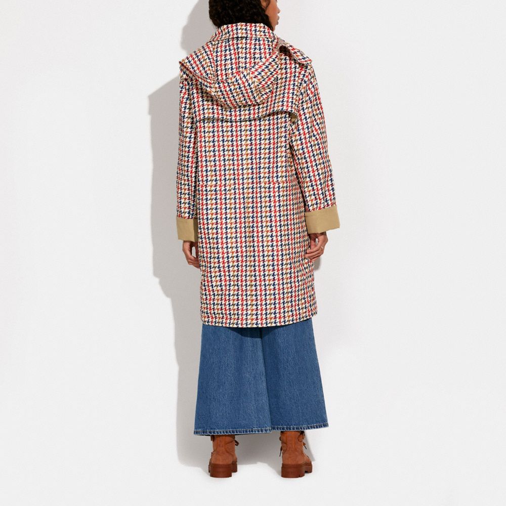 COACH®,ボニー カシン プラッド コーテッド キャンバス コート オーガニック コットン,