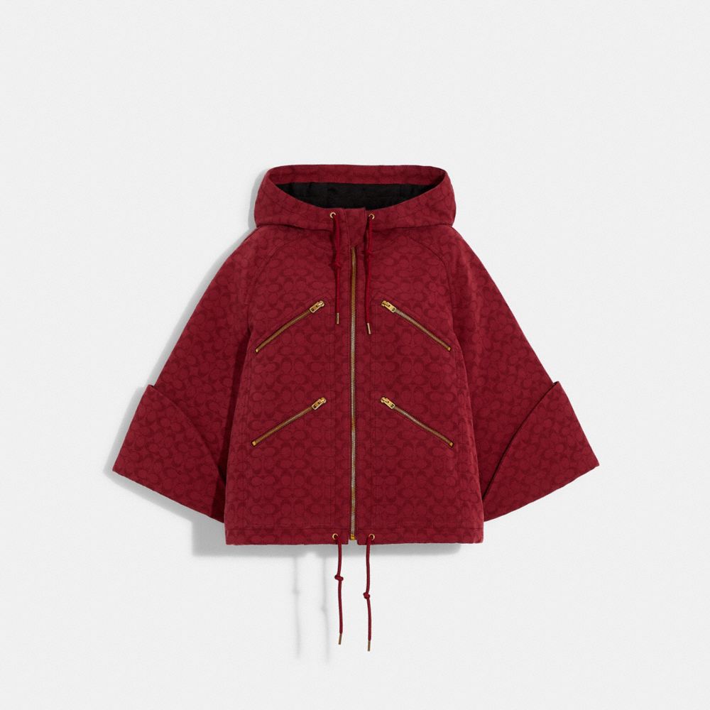 Signature Zipper Cape In Organic Cotton