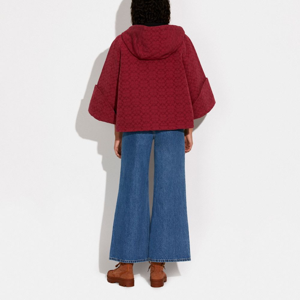 UTILITY CAPE ジャケット COACH® Outlet | Signature Zipper Cape In Organic Cotton