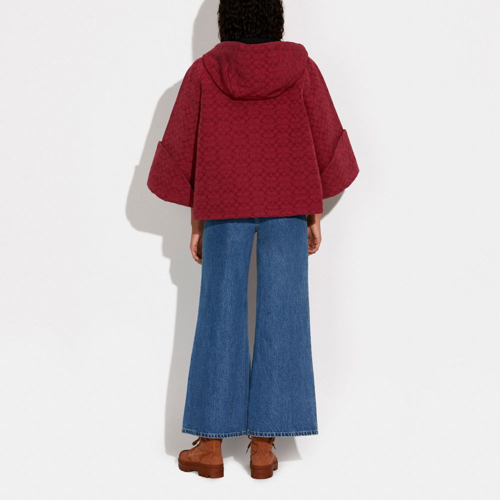 Signature Zipper Cape In Organic Cotton