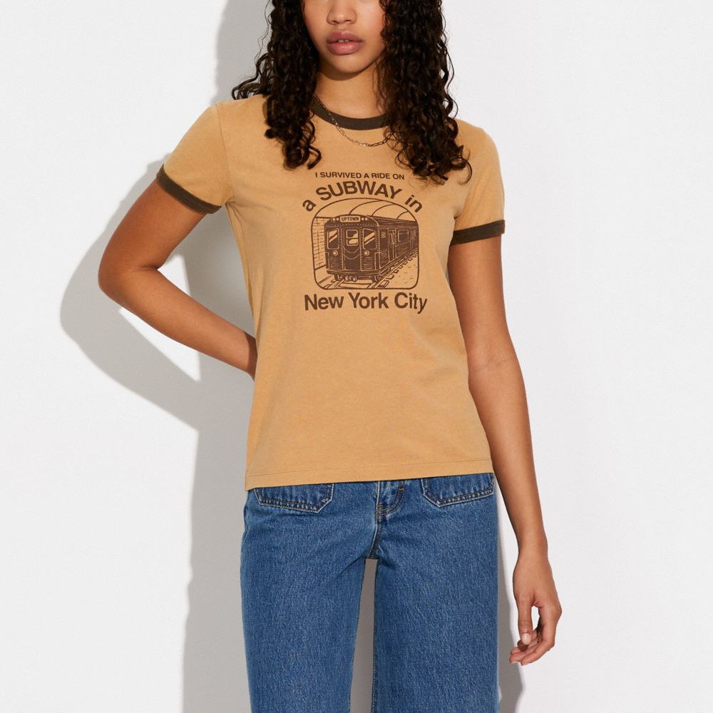 COACH®,Subway T Shirt In Organic Cotton,,Scale View