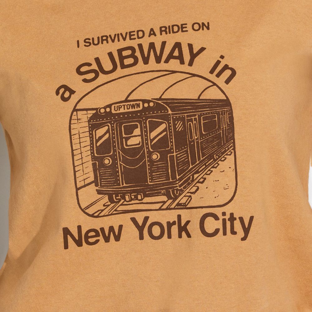 COACH®,Subway T Shirt In Organic Cotton,,Detail View