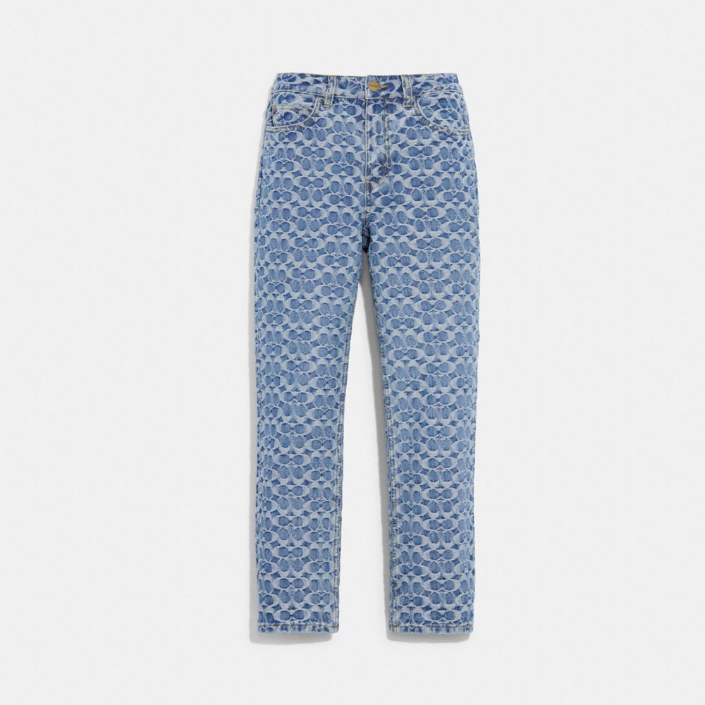 STRAIGHT MONOGRAM DENIM PANTS