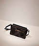 COACH®,RESTORED COACH SWAGGER WRISTLET WITH CANYON QUILT,Gunmetal/Black,Front View