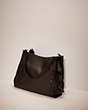 COACH®,RESTORED DALTON 31,Pebble Leather,Large,Black,Front View