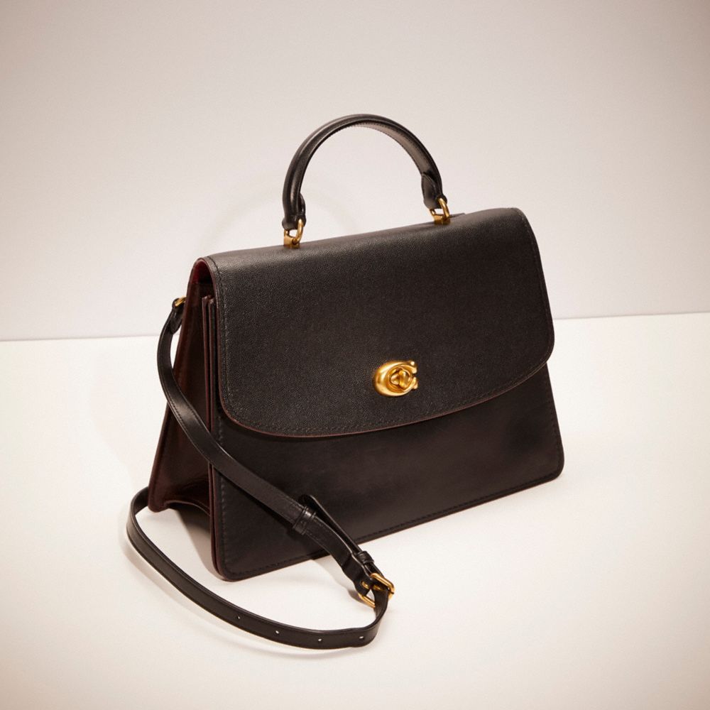 Restored Parker Top Handle 32 In Colorblock With Snakeskin Detail