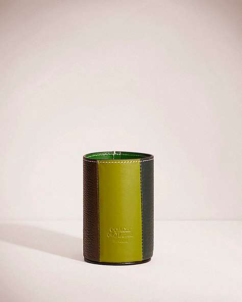 COACH®,REMADE COLORBLOCK PENCIL CUP,Mini,Green Multi,Front View