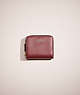 COACH®,RESTORED BILLFOLD WALLET IN COLORBLOCK,Polished Pebble Leather,Brass/Wine Multi,Front View