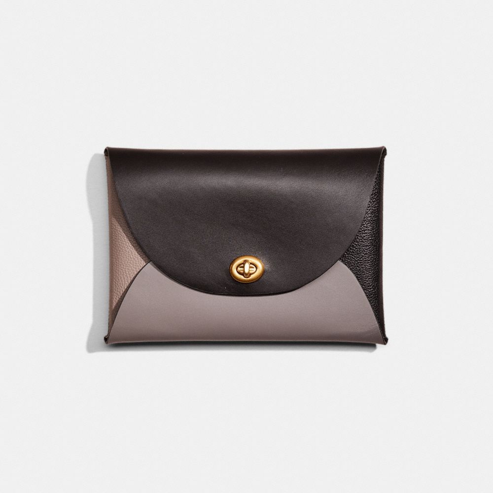 COACH®,REMADE COLORBLOCK LARGE POUCH,Leather,Mini,Pride,Black/Grey Multi,Front View