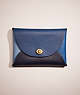 COACH®,REMADE COLORBLOCK LARGE POUCH,Leather,Mini,Pride,Blue Multi,Front View
