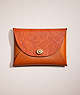 COACH®,REMADE COLORBLOCK LARGE POUCH,Leather,Mini,Pride,Papaya,Front View